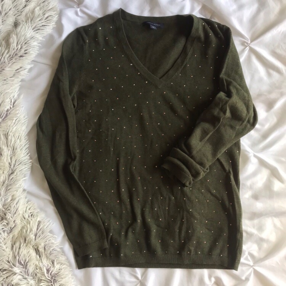 Tommy Hilfiger Womens V-neck Sweater Pullover